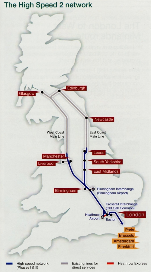 High Speed Rail Route Map 19 January 2011