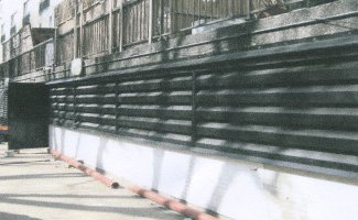 The new acoustic screens and doors to the boiler house have been installed